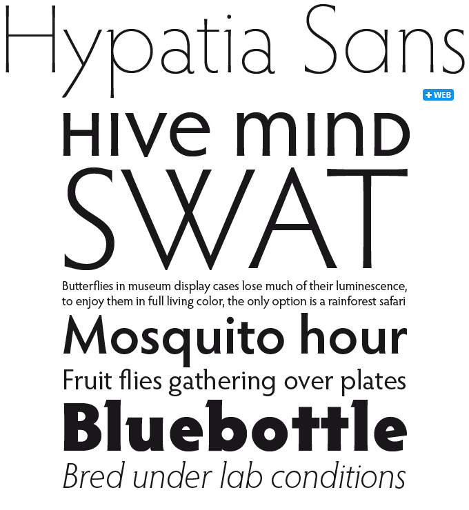 Hypatia Sans font sample