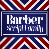 Barber font flag