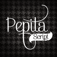 Pepita Script police drapeau