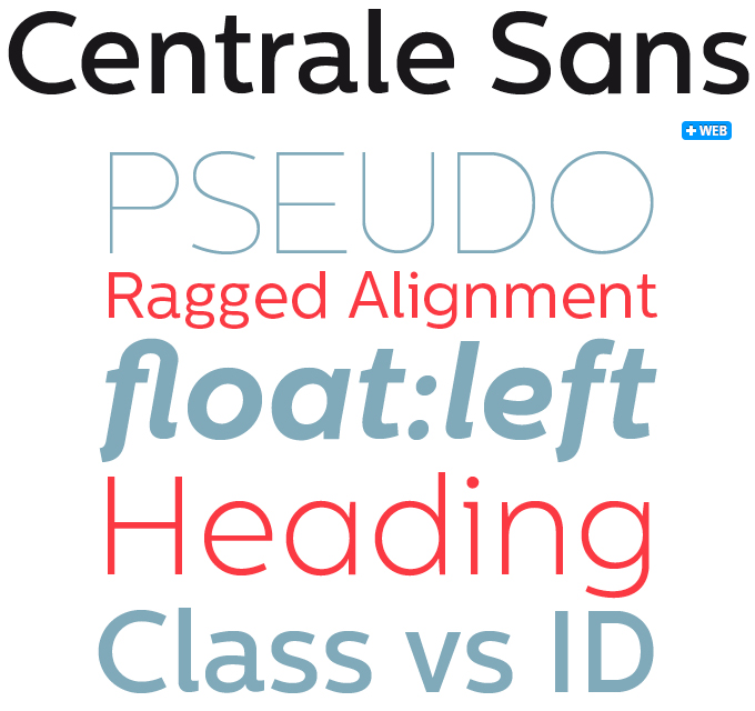 Centrale Sans font sample