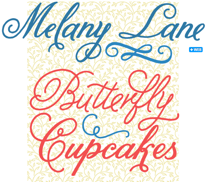 Melany Lane font sample