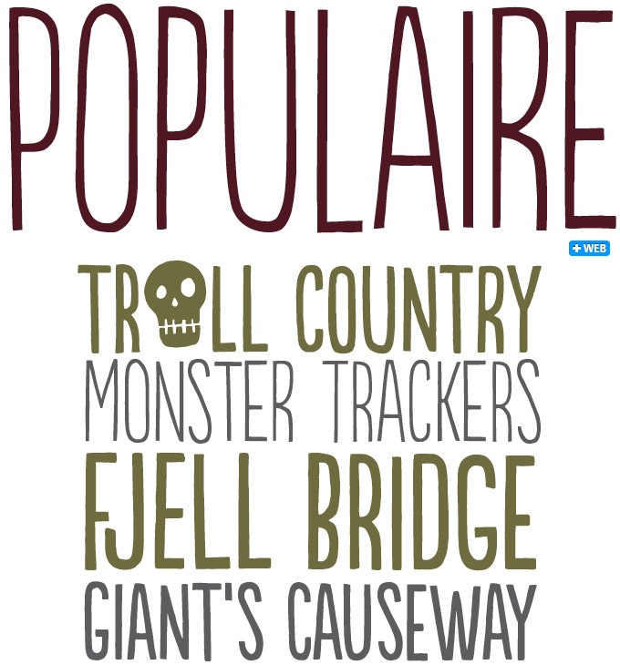 Populaire font sample