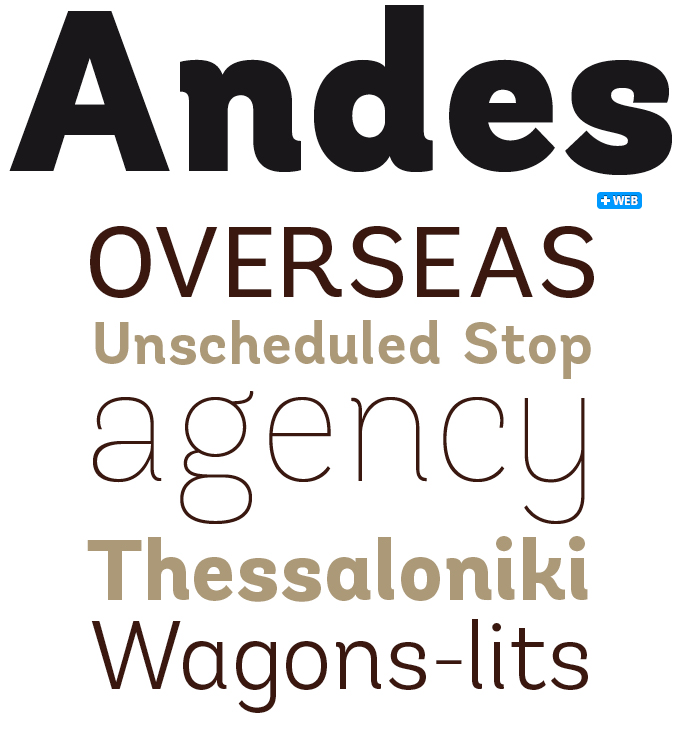 Andes font sample