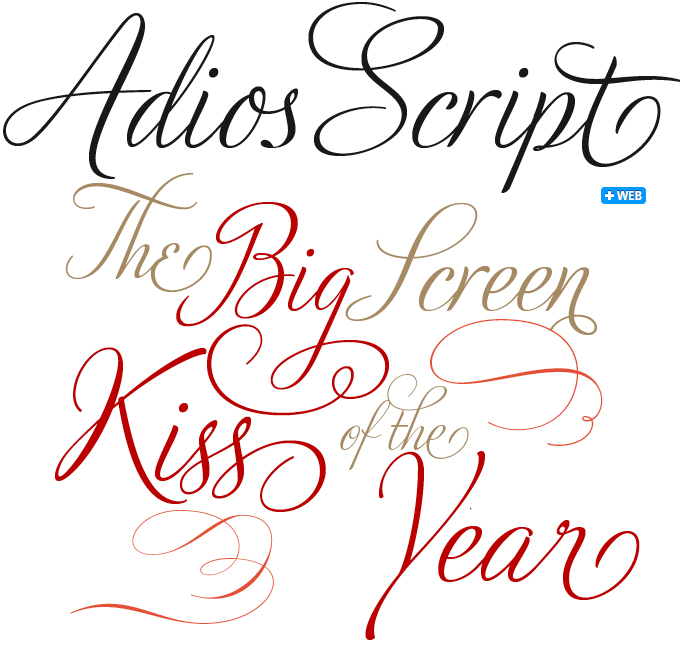 Muestra de Adios Script Pro fuente