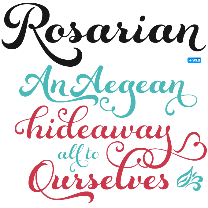 Rosarian font sample