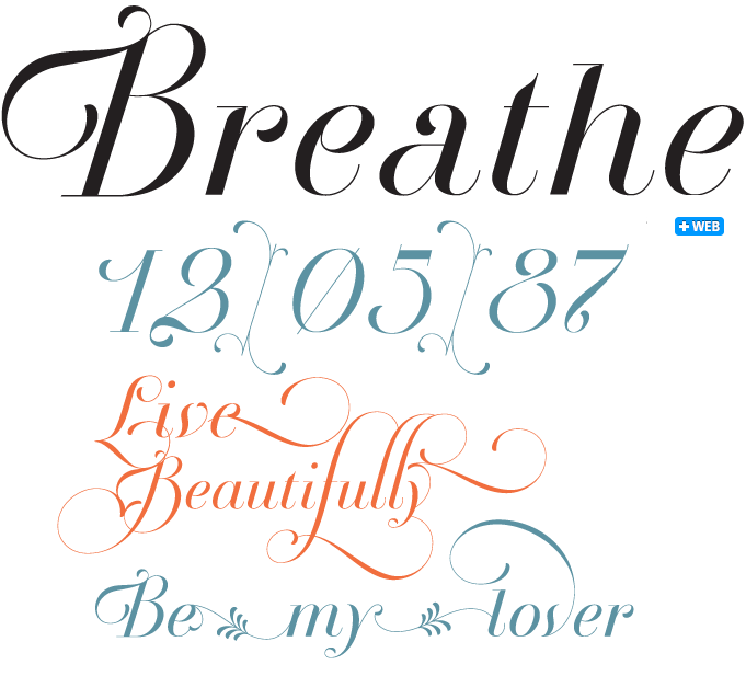 breathe font sample