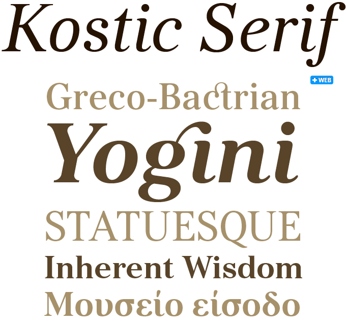 Kostic Serif font sample