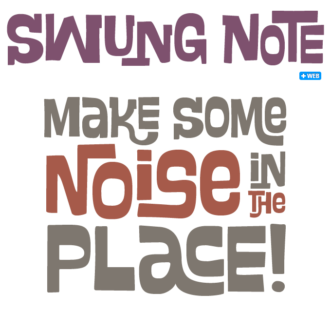 Swung Note font sample