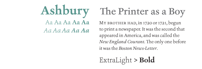 Ashbury font sample