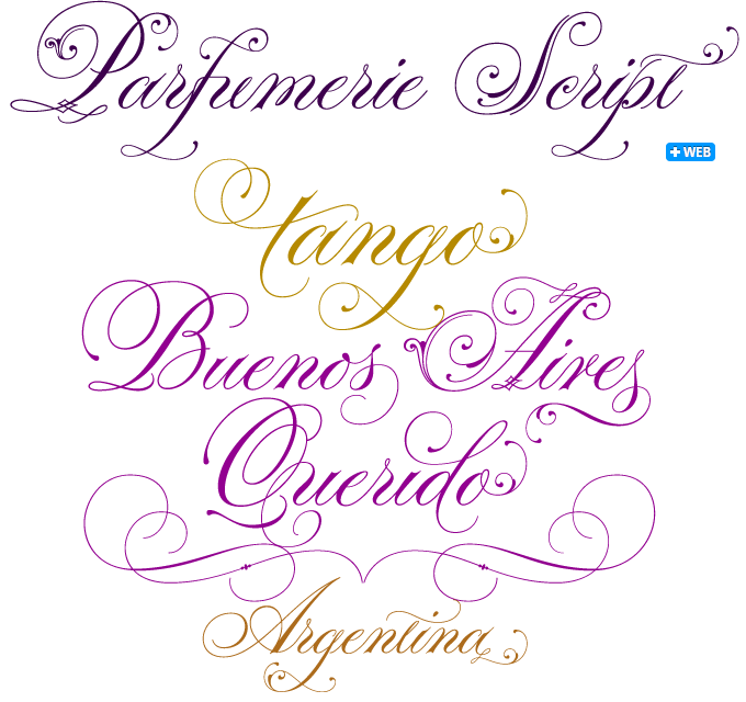 Parfumerie Script font sample