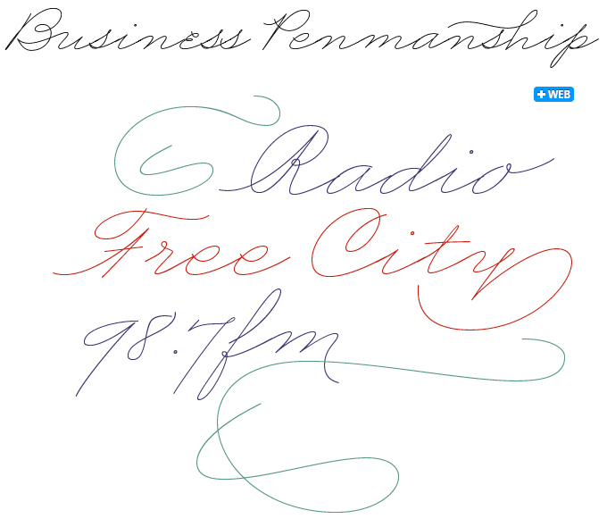Business Penmanship font sample