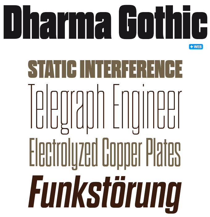 Dharma Gothic font sample