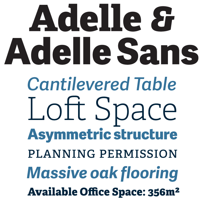 Adelle font sample