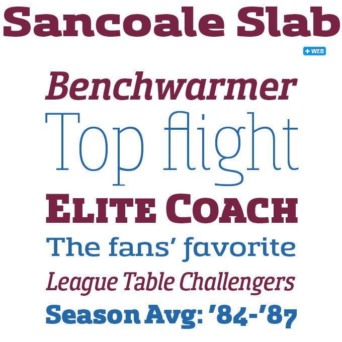 Sancoale Slab font sample