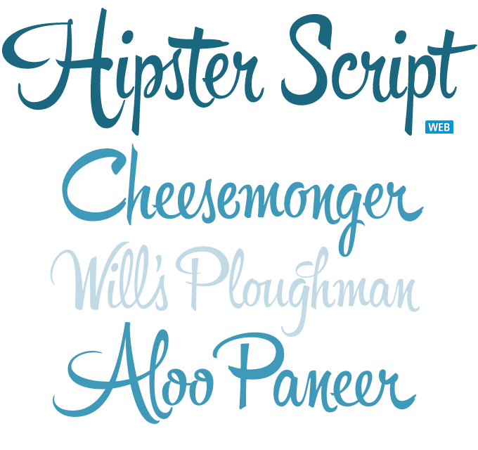 Hipster font sample