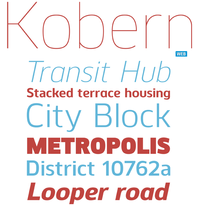 Kobern font sample