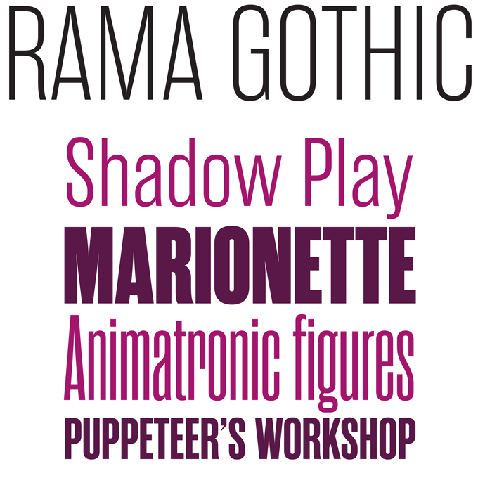 Rama Gothic font sample