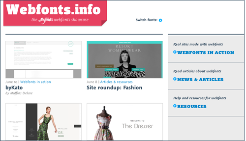 Homepage of Webfonts.info