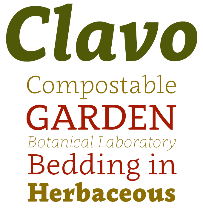 Clavo font sample