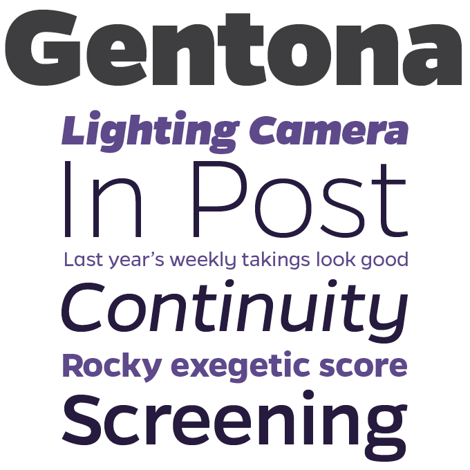 Gentona font sample