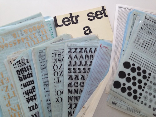 Hojas Letraset