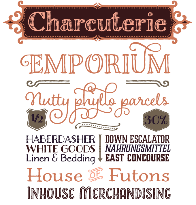 Charcuterie font sample