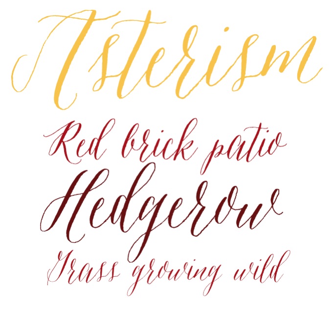Asterism font sample