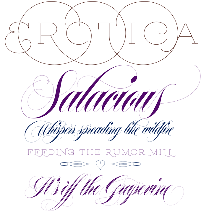 Erotica font sample