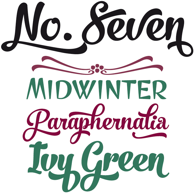 No. Seven font sample