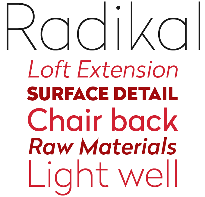 Radikal font sample