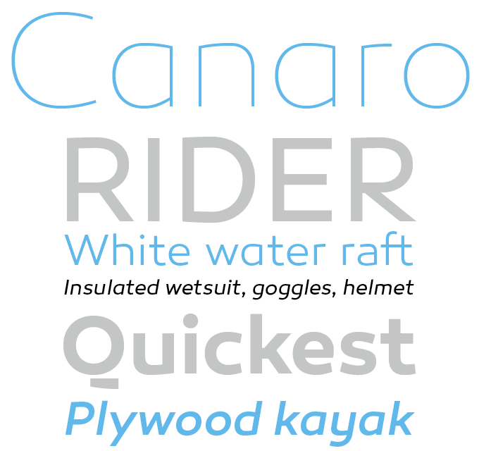 Canaro font sample
