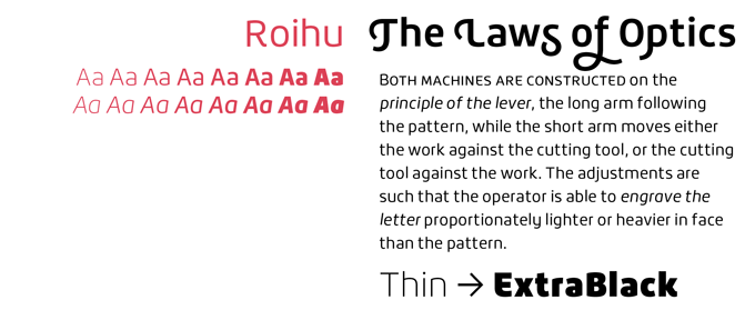 Roihu font sample