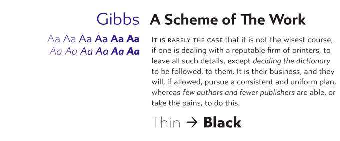 Gibbs Pro font sample
