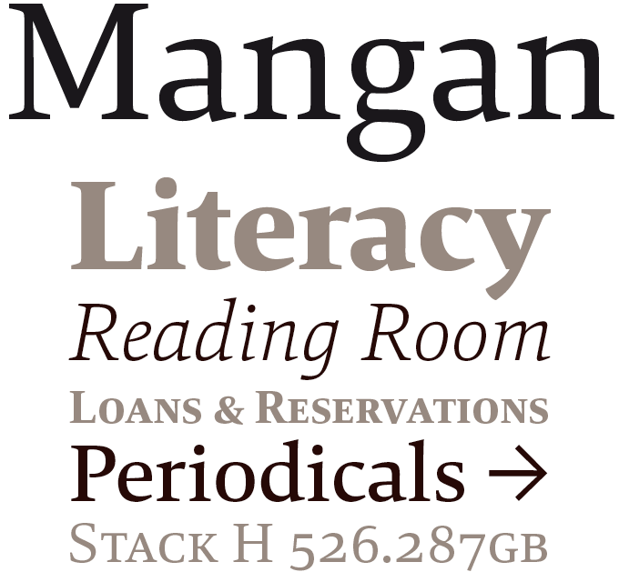 Mangan Font Sample