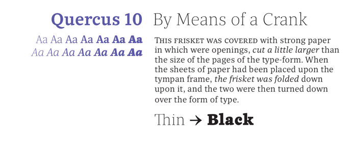 Quercus 10 Font Muster