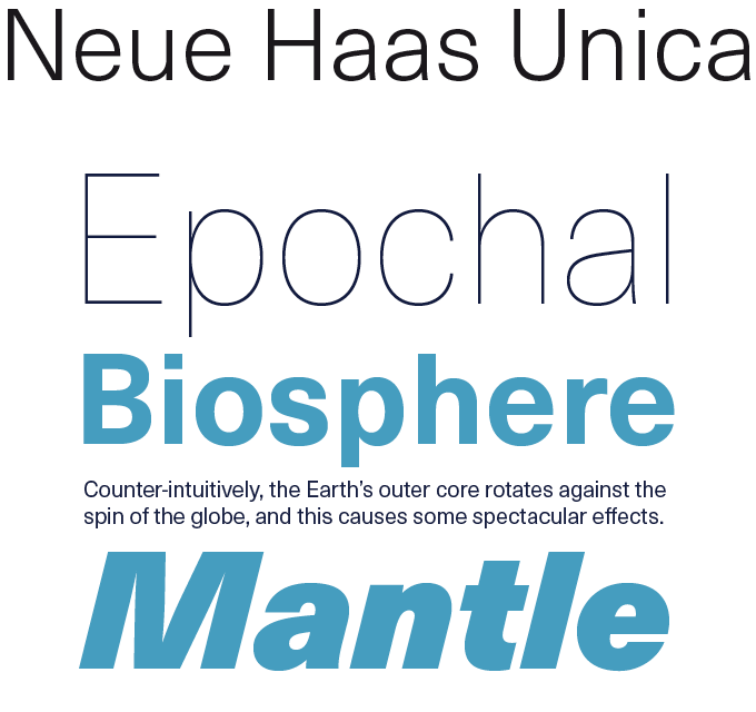 Neue Haas Unica Font Sample