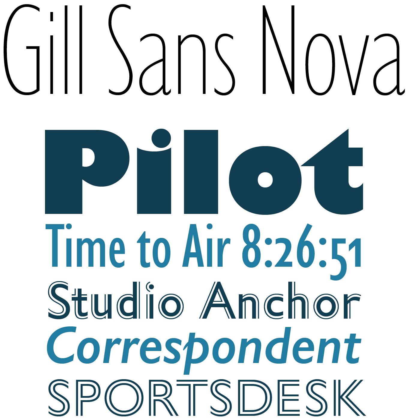Gill Sans Nova Font Sample