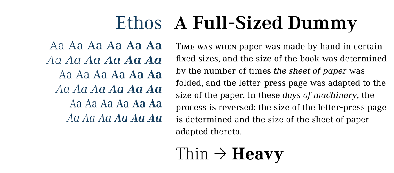 ethos Font Sample