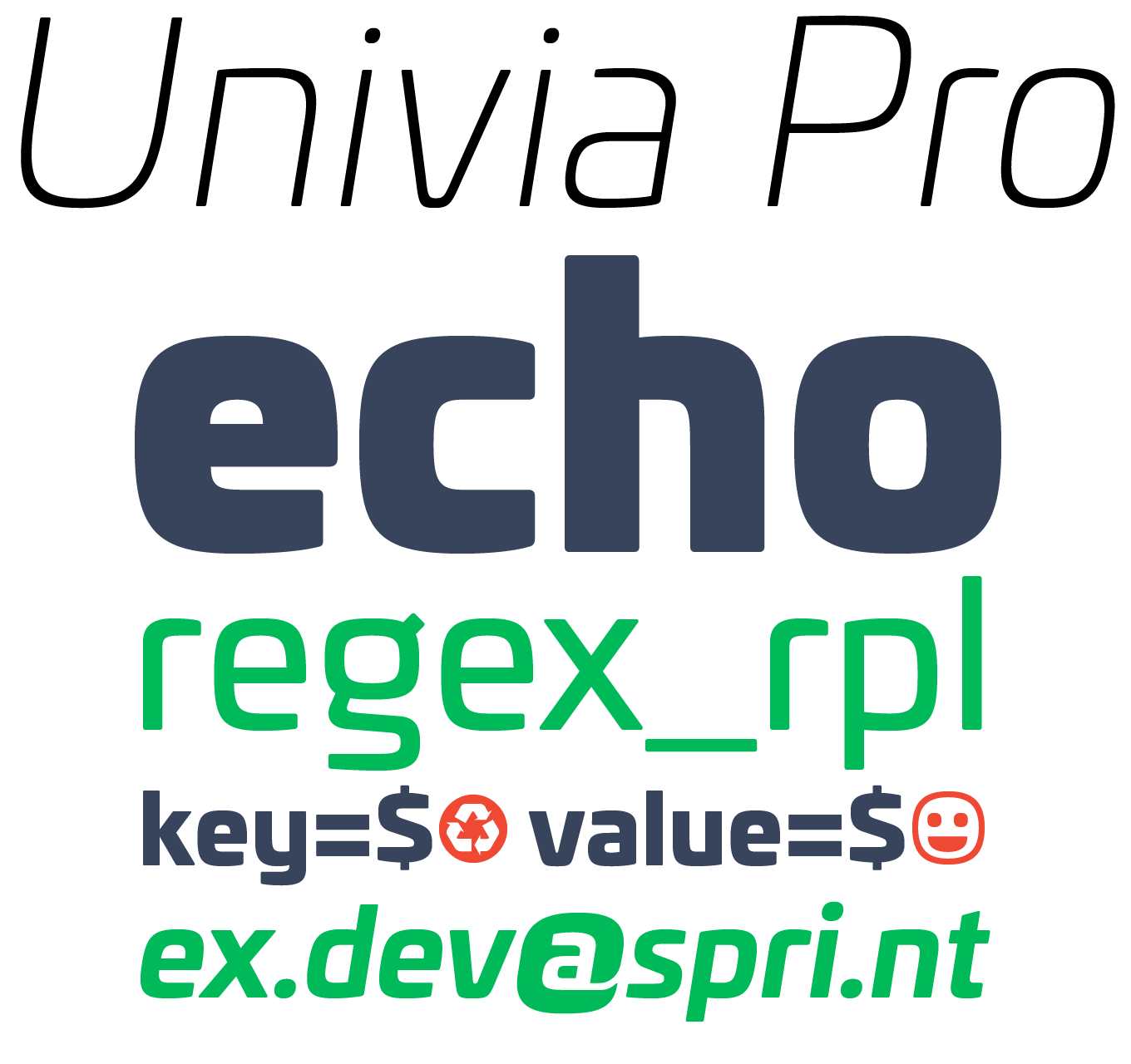 Univia Pro Font Muster