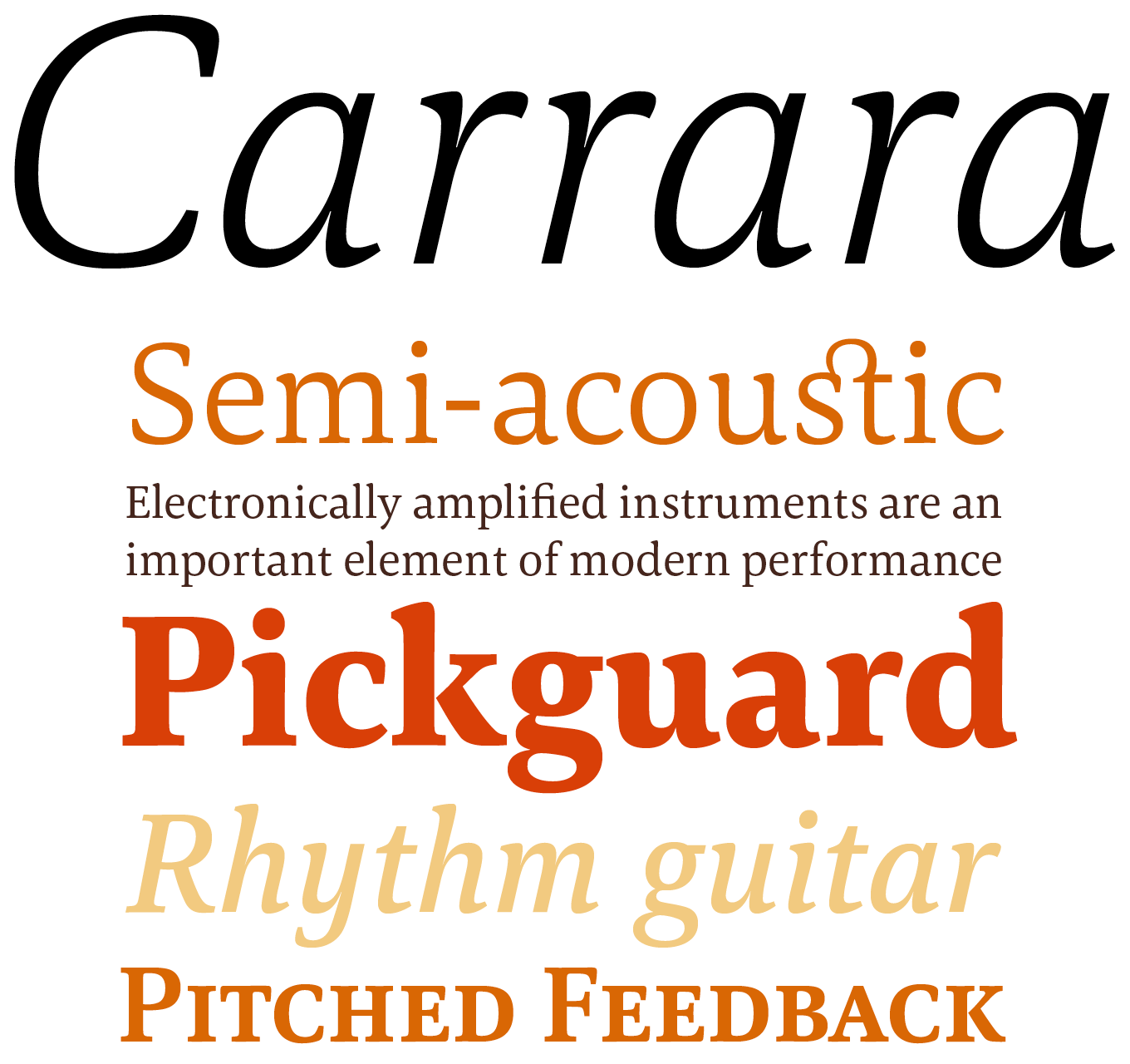 Carrara Font Sample