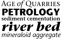 Stone Serif, Stone Sans, and Stone Informal font samples