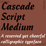 Cascade Script police drapeau