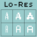 Lo Res font flag