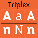 Triplex font flag