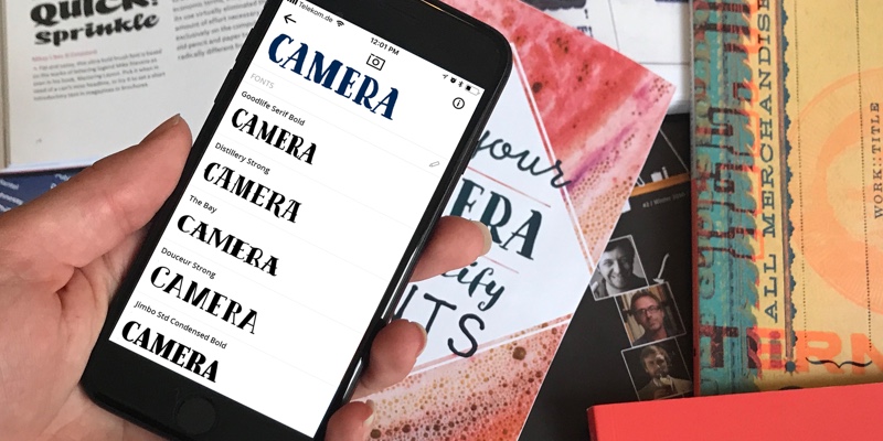 use your camera to identify fonts